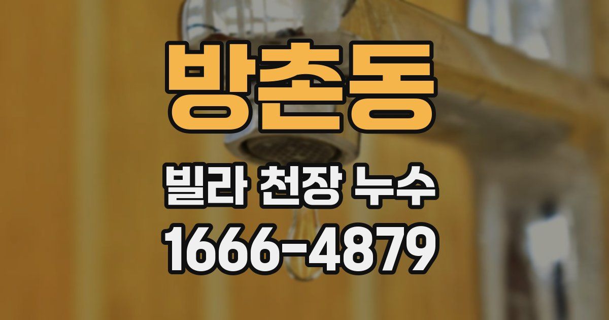 방촌동 빌라 천장 누수