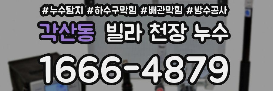 각산동 빌라 천장 누수