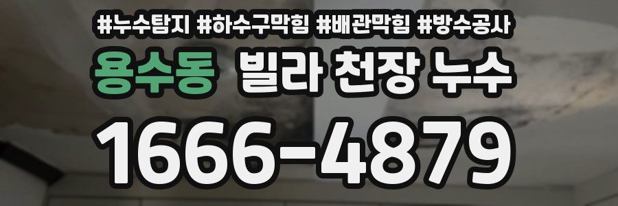 용수동 빌라 천장 누수