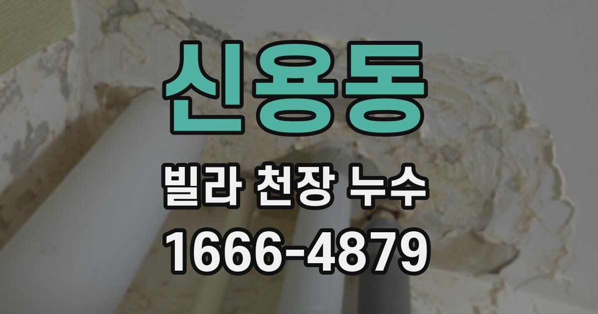 신용동 빌라 천장 누수