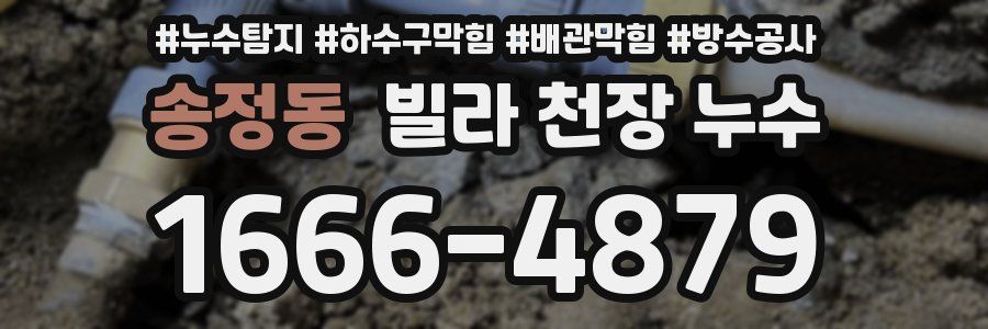송정동 빌라 천장 누수
