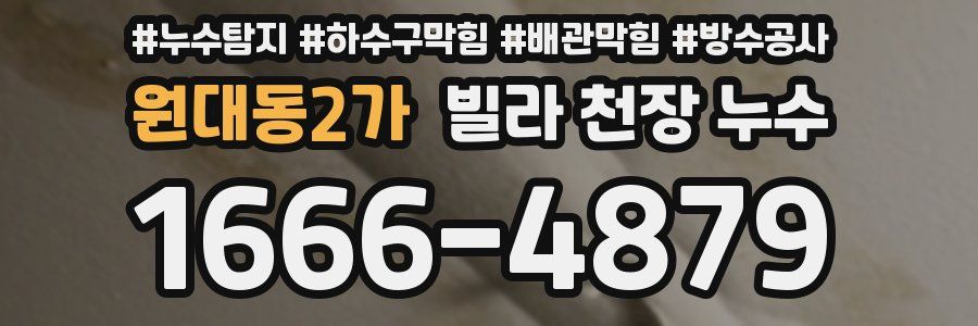원대동2가 빌라 천장 누수