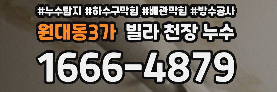 원대동3가 빌라 천장 누수