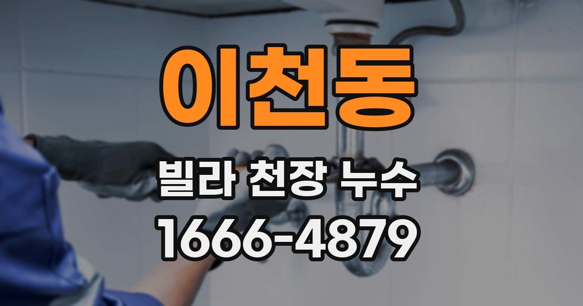 이천동 빌라 천장 누수