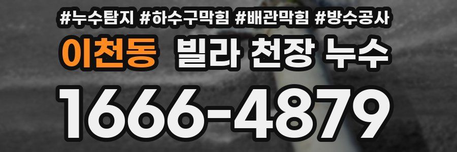 이천동 빌라 천장 누수