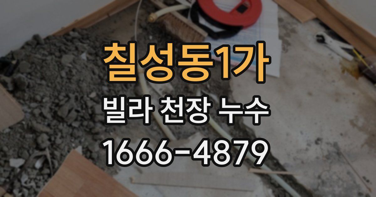 칠성동1가 빌라 천장 누수