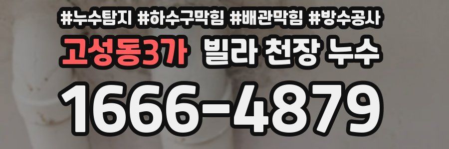 고성동3가 빌라 천장 누수