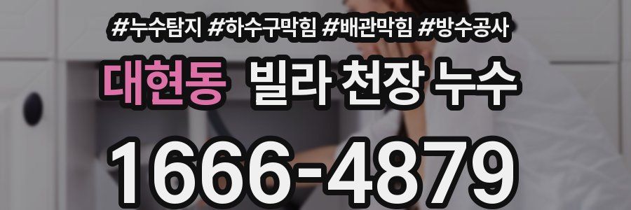 대현동 빌라 천장 누수