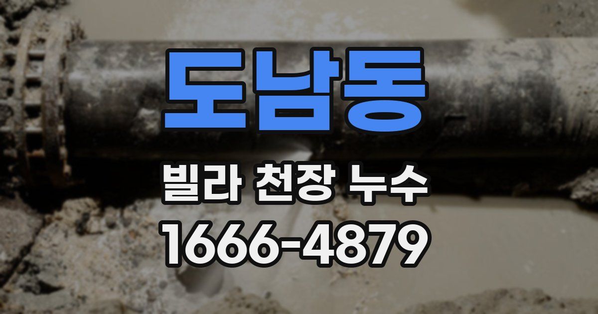 도남동 빌라 천장 누수