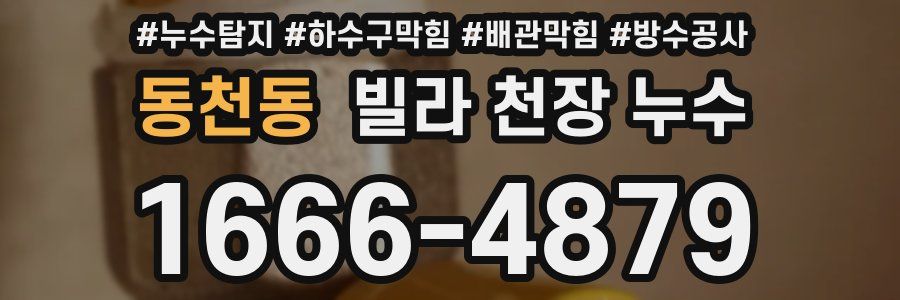 동천동 빌라 천장 누수