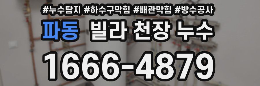 파동 빌라 천장 누수
