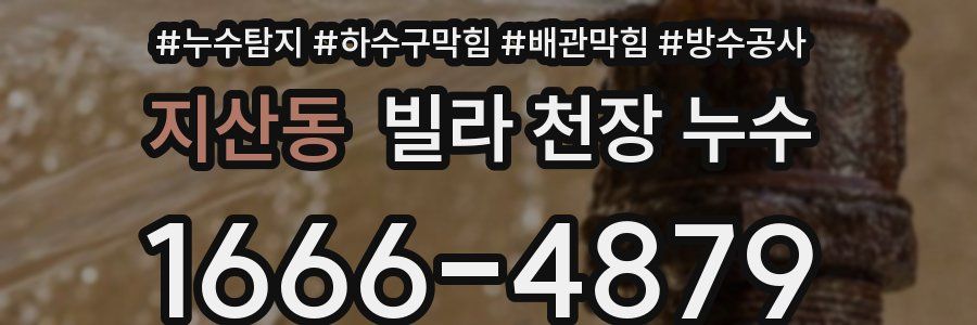 지산동 빌라 천장 누수