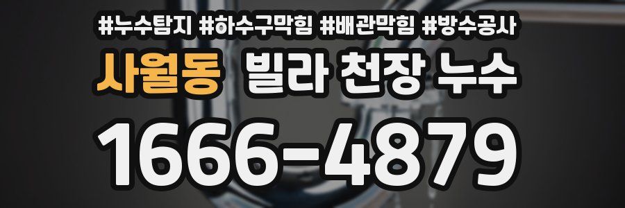 사월동 빌라 천장 누수