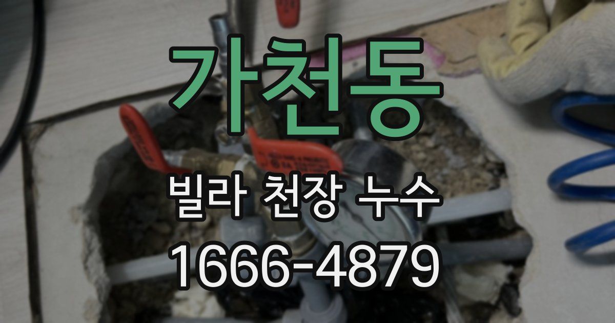 가천동 빌라 천장 누수
