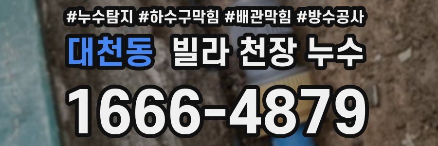 대천동 빌라 천장 누수