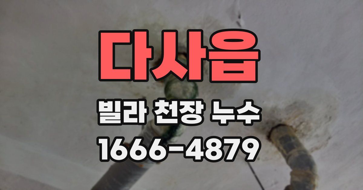다사읍 빌라 천장 누수