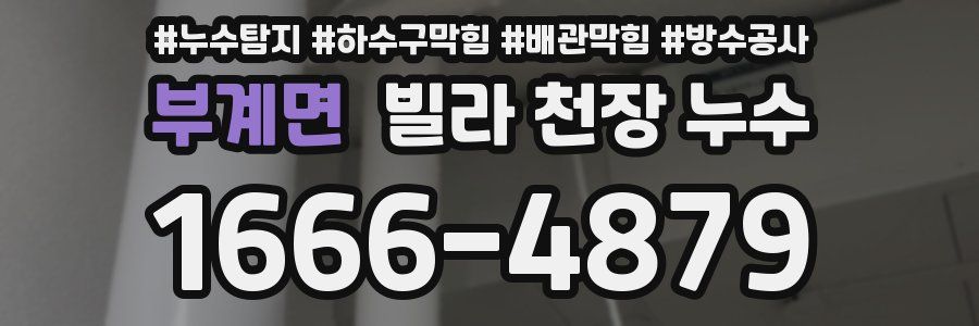 부계면 빌라 천장 누수