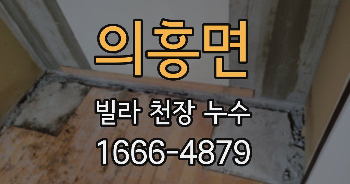 의흥면 빌라 천장 누수