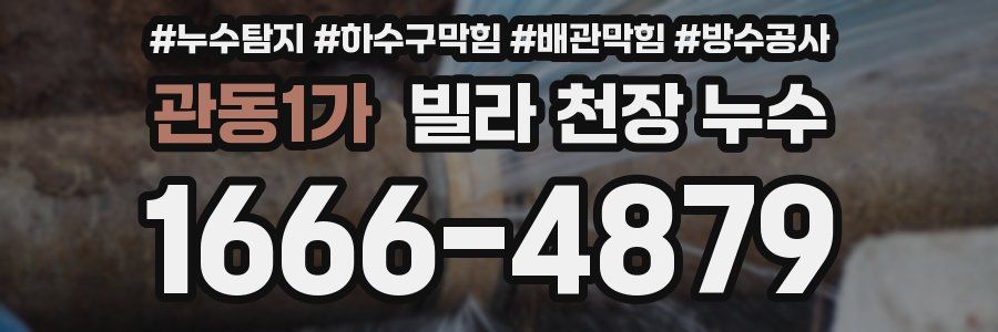 관동1가 빌라 천장 누수