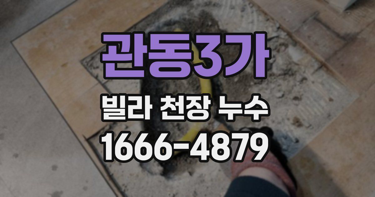 관동3가 빌라 천장 누수