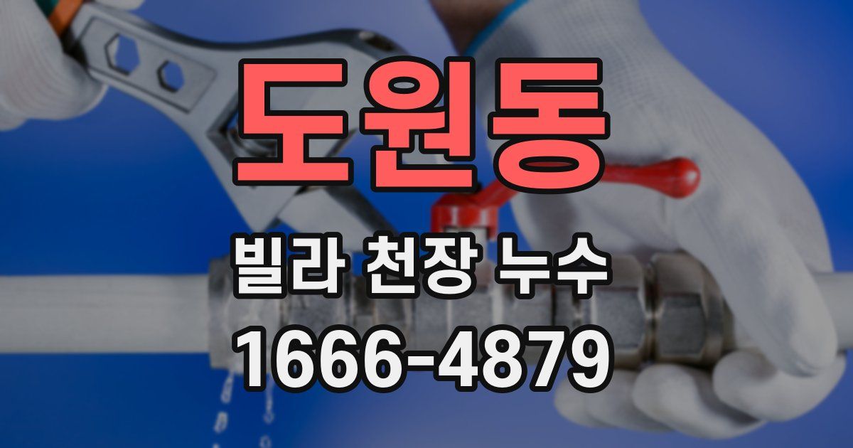 도원동 빌라 천장 누수