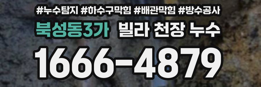 북성동3가 빌라 천장 누수