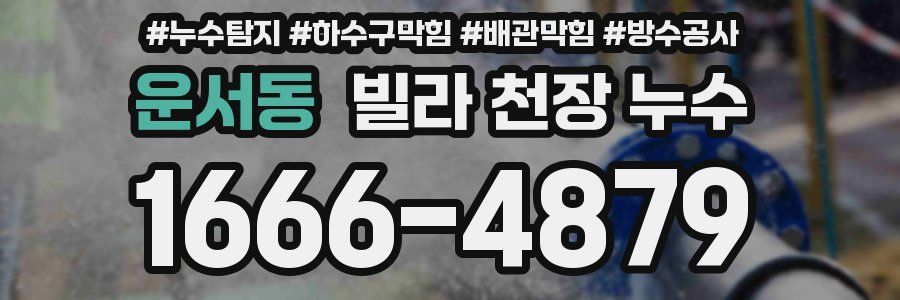 운서동 빌라 천장 누수