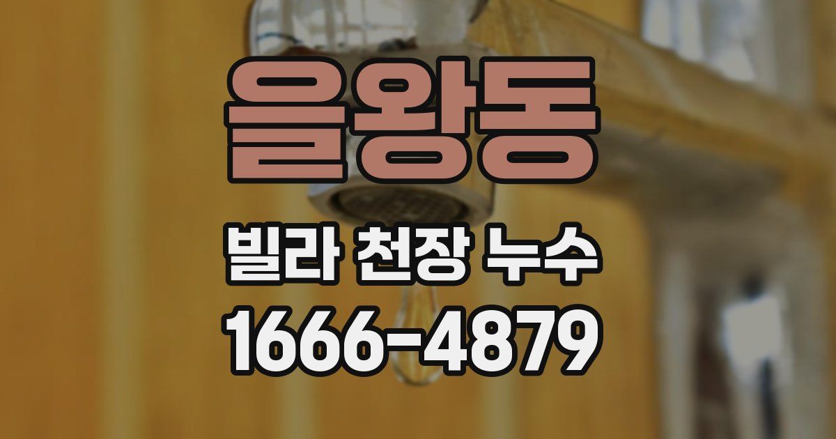 을왕동 빌라 천장 누수