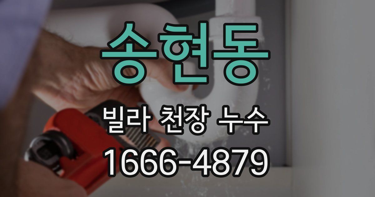 송현동 빌라 천장 누수