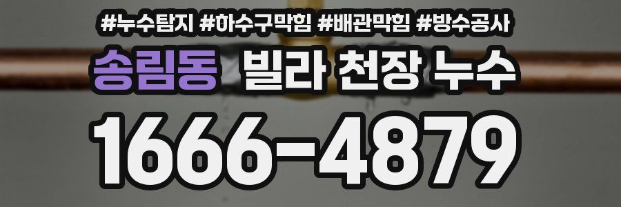 송림동 빌라 천장 누수