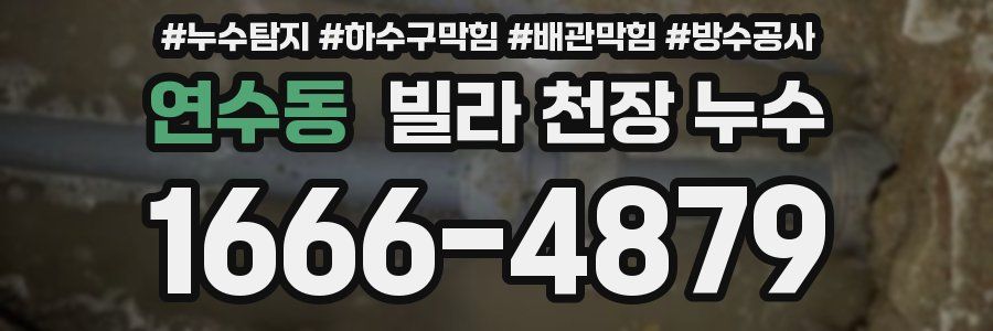 연수동 빌라 천장 누수
