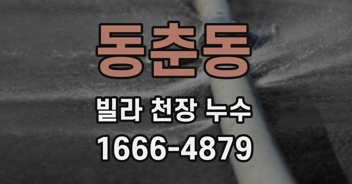 동춘동 빌라 천장 누수