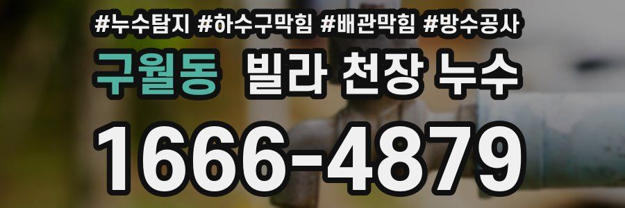 구월동 빌라 천장 누수