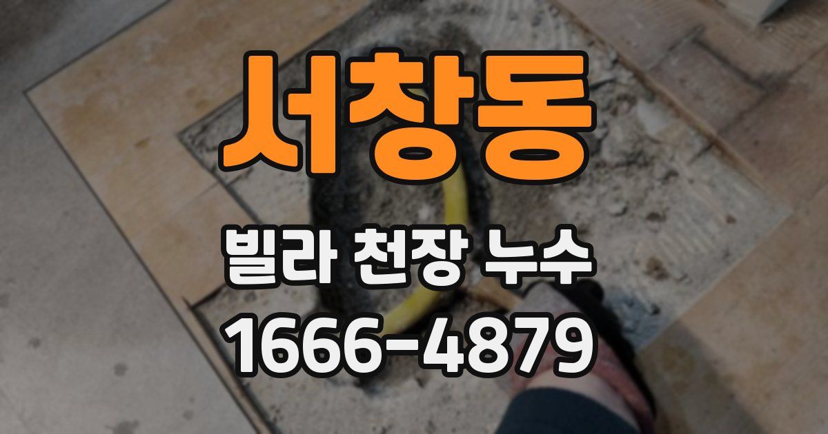 서창동 빌라 천장 누수
