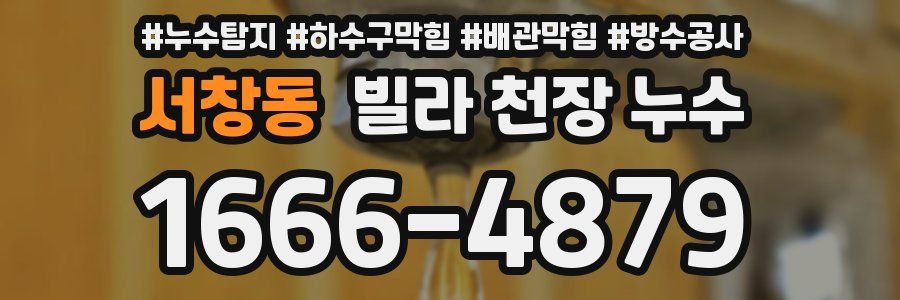 서창동 빌라 천장 누수