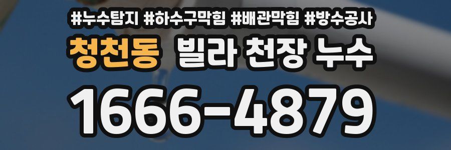 청천동 빌라 천장 누수