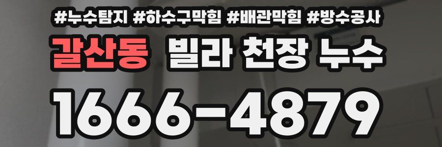 갈산동 빌라 천장 누수
