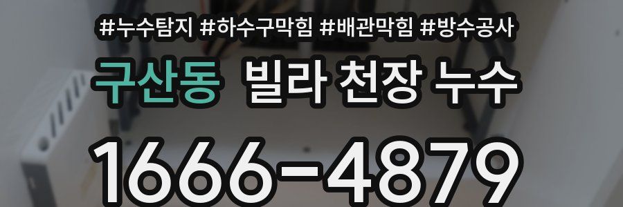 구산동 빌라 천장 누수
