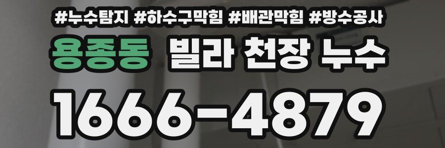 용종동 빌라 천장 누수
