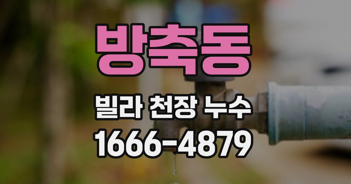방축동 빌라 천장 누수