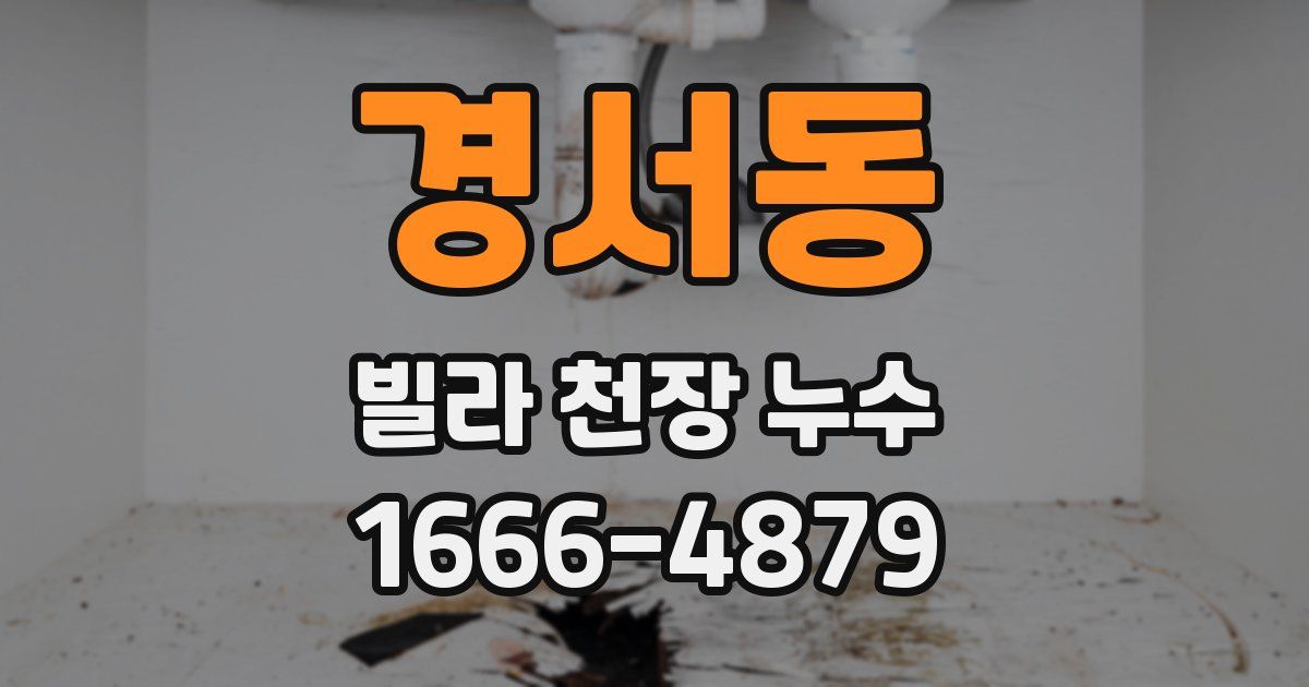경서동 빌라 천장 누수