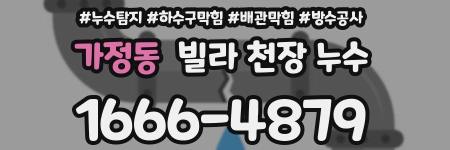 가정동 빌라 천장 누수