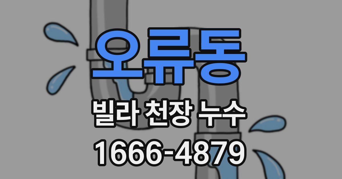 오류동 빌라 천장 누수