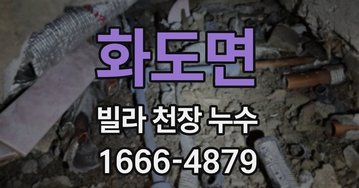 화도면 빌라 천장 누수