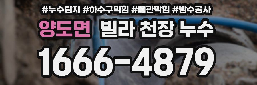 양도면 빌라 천장 누수