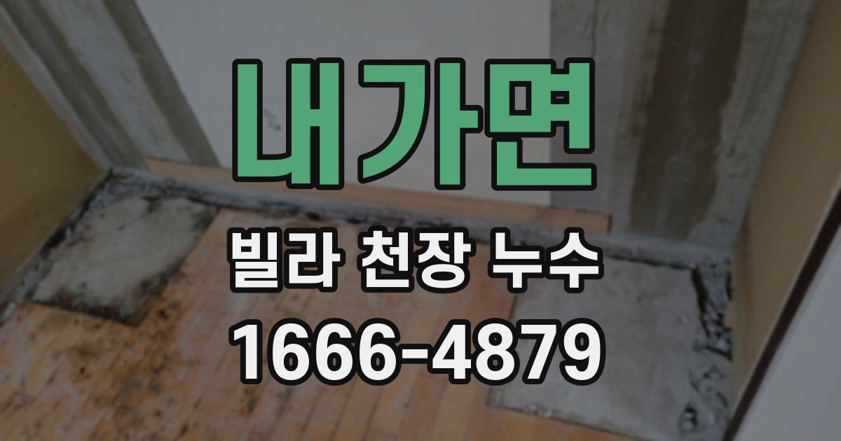 내가면 빌라 천장 누수
