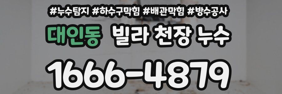 대인동 빌라 천장 누수