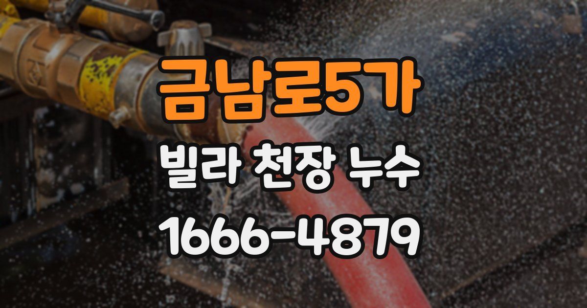 금남로5가 빌라 천장 누수