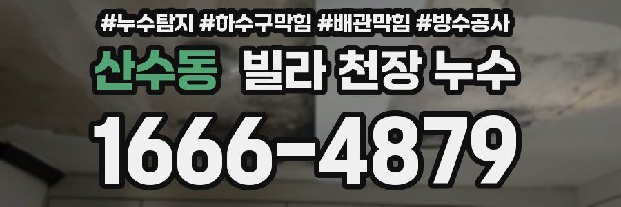 산수동 빌라 천장 누수