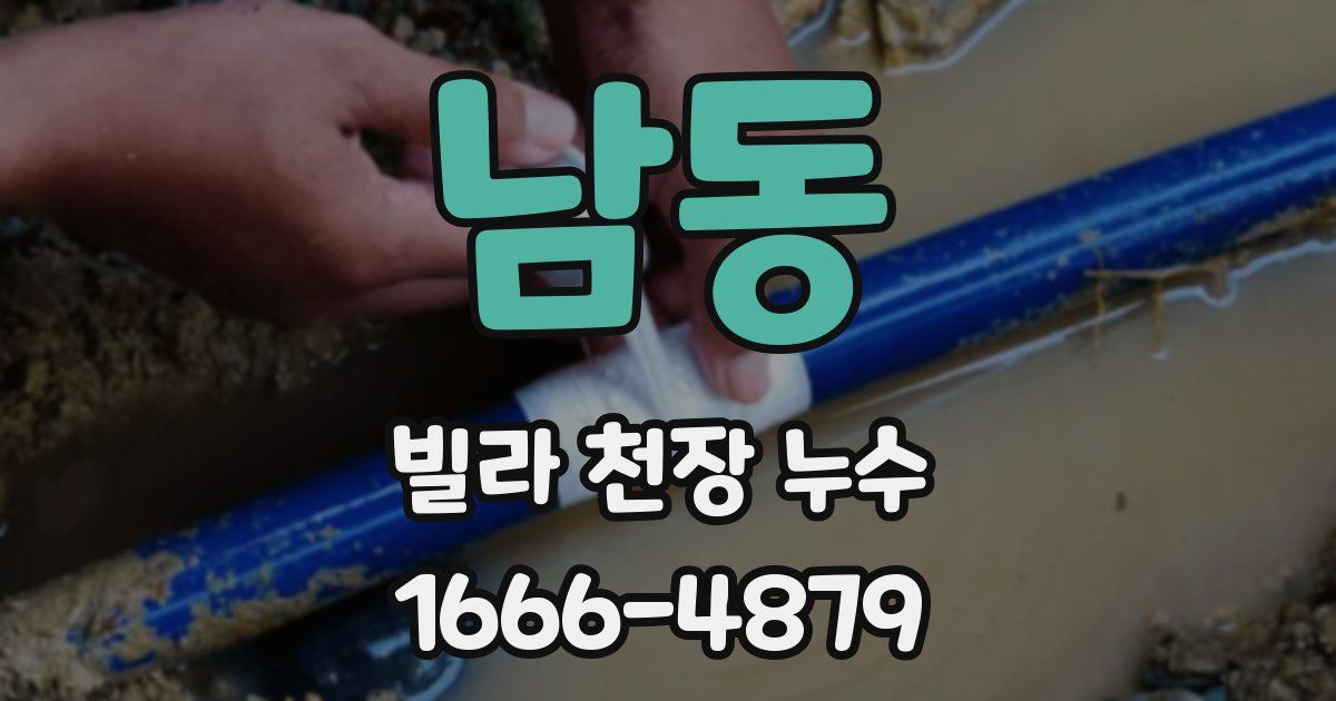 남동 빌라 천장 누수